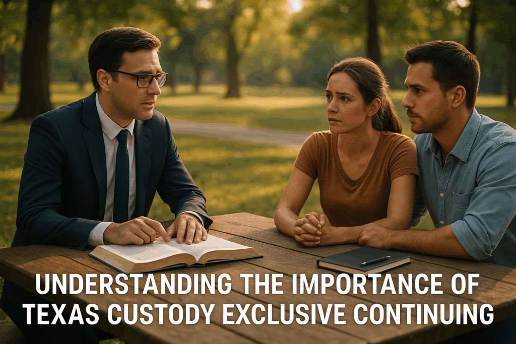 Understanding the importance of Texas custody exclusive continuing jurisdiction.