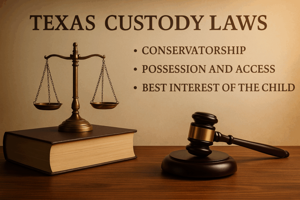 An overview of Texas custody laws, including key terms and concepts.