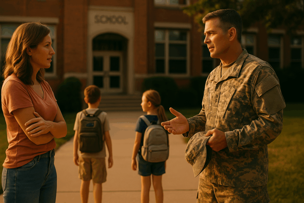 An image depicting military families discussing unique challenges they face.